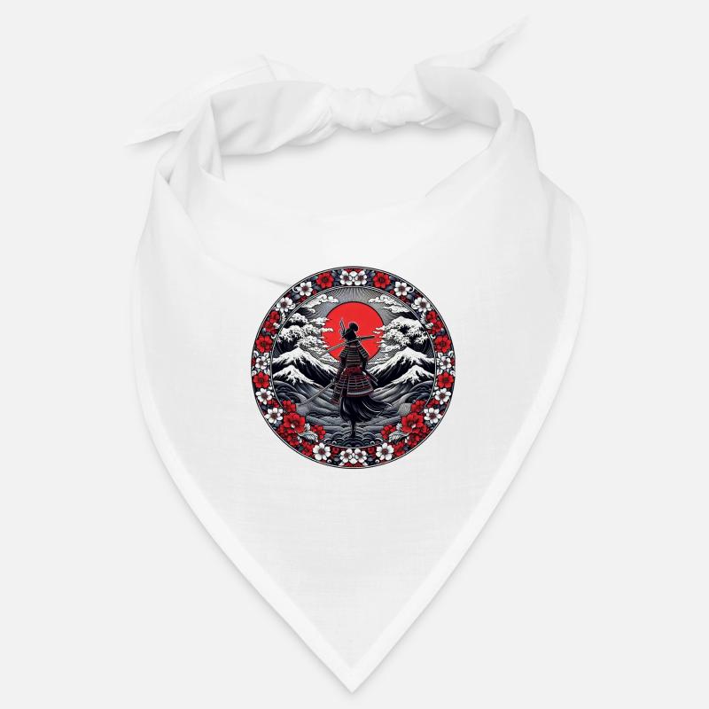 Ombre Samurai Mädchen Kirschblüte Bandana