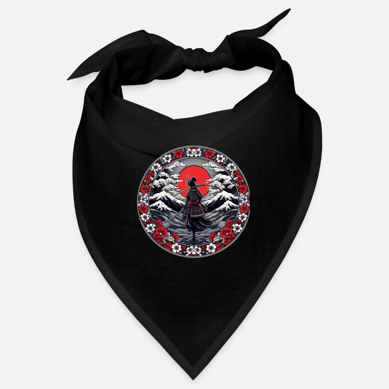 Ombre Samurai Mädchen Kirschblüte Bandana