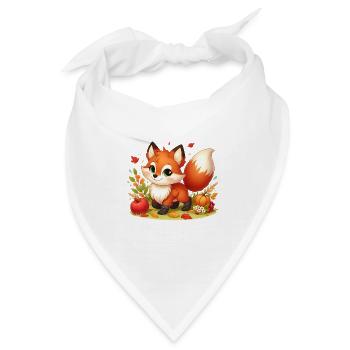 Fuchs Herbst - Bandana - Weiß - Vorne