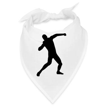 Kugelstoßen - Bandana - Weiß - Vorne