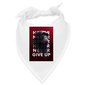 Apes Never Give Up - Bandana - Weiß - Vorne