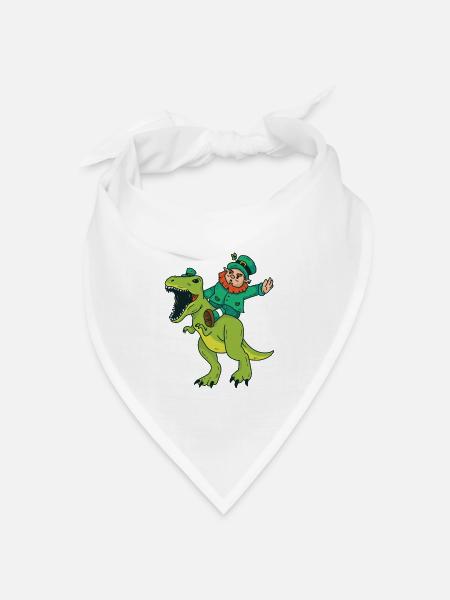Dwarf rides Dino - Bandana - white