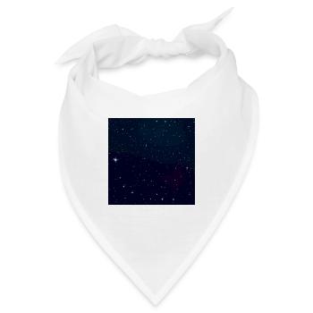 Galaxie blauer Nacht Himmel Sterne Milchstraße - Bandana - Weiß - Vorne