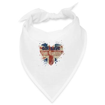 Britische Königin Krönung Camilla England Flagge - Bandana - Weiß - Vorne