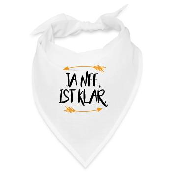 Ja nee ist klar - Bandana - Weiß - Vorne
