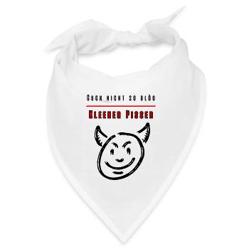 Guck nicht so blöd Kleiner Pisser-Party Fun Shirt - Bandana - Weiß - Vorne