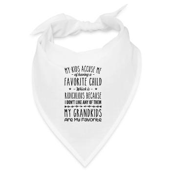 Meine Enkelkinder sind meine Lieblingsgroßmutter Oma - Bandana - Weiß - Vorne
