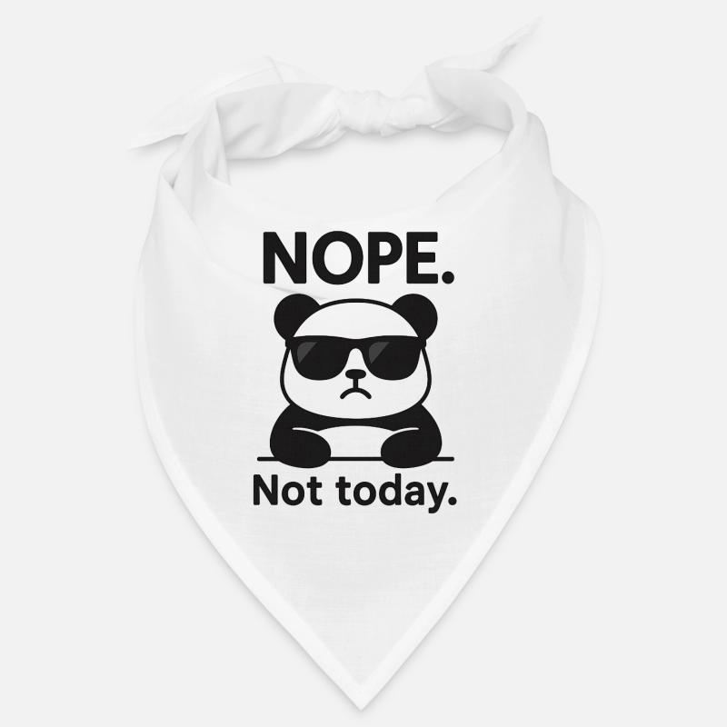 NOPE. Not today. – Panda Design mit Sonnenbrille Bandana