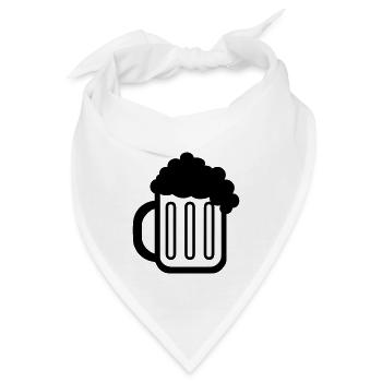 Bierkrug (beer mug) 01.0 - Bandana - Weiß - Vorne
