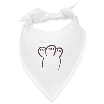 Braune Pfote - Bandana - Weiß - Vorne