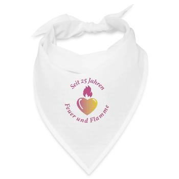 Silberhochzeit, 25 jähriges Jubiläum - Bandana - Weiß - Vorne