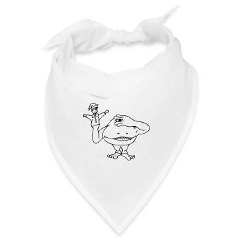 "Kasperle"-Monster - weiss gefuellt - Bandana - Weiß - Vorne