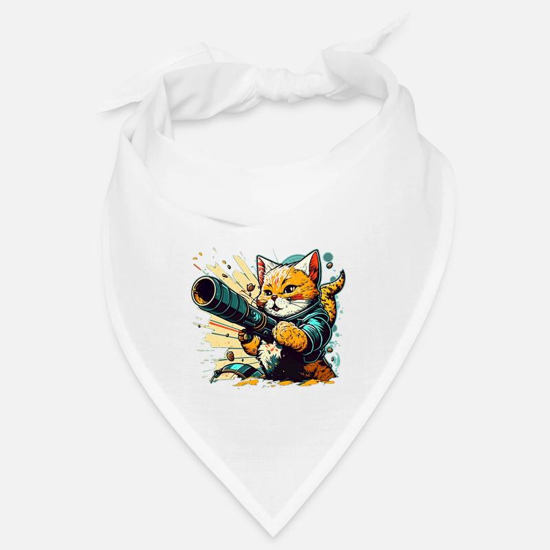Cat and bazooka Bandana