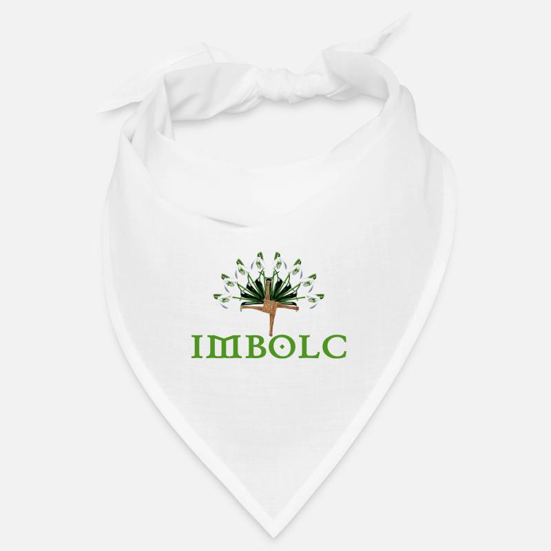 imbolc mit schneegloeckchen halbkreis Bandana