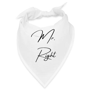 Mr. Right - Bandana - Weiß - Vorne