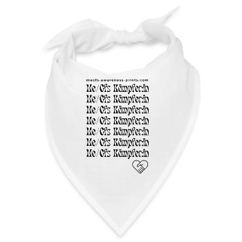 ME/CFS KÄMPFER:IN VI 💪- schwarz 🖤 - Bandana - Weiß - Vorne