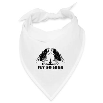 Bong Stoned Fly So High Shirt Hoodie Geschenkidee - Bandana - Weiß - Vorne