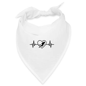 Tauchsport Taucherherz - Bandana - Weiß - Vorne
