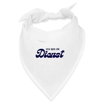 Ich bin im Dienst – Pink Script - Bandana - Weiß - Vorne