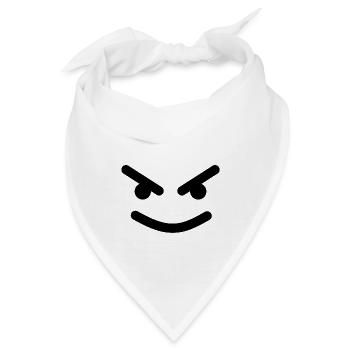 Freches Arrogantes Gesicht Grinsen Geschenk Idee - Bandana - Weiß - Vorne