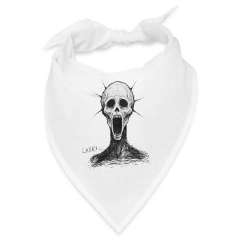 Larrys dunkle Maske - Bandana - Weiß - Vorne