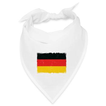 Grunge Deutsche Flagge - Bandana - Weiß - Vorne