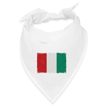 Grunge Italien Flagge - Bandana - Weiß - Vorne