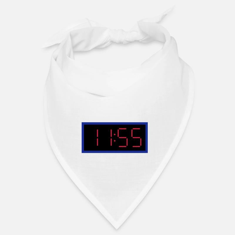 ★ couleurs de conception variables ★ horloge numérique 11:55 horloge Bandana