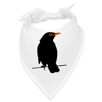Amsel - Bandana - Weiß - Vorne