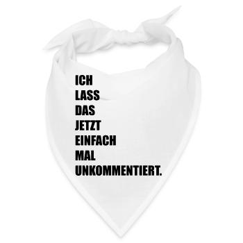 kein Kommentar - Bandana - Weiß - Vorne