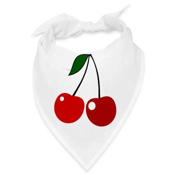 cherries kirschen veggie gemuese fruits21 - Bandana - Weiß - Vorne