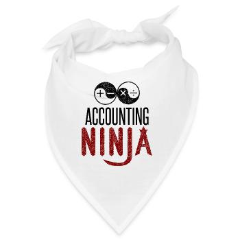 Accounting Ninja - Buchhaltung Finanzen Bilanz - Bandana - Weiß - Vorne