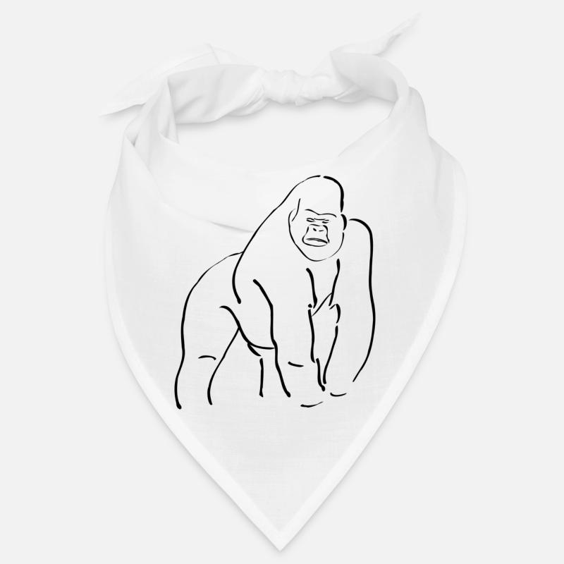 Gorilla - Bandana - Weiß