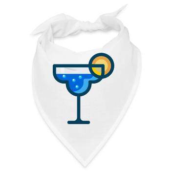 martini Cocktail bartender barkeeper bar - Bandana - Weiß - Vorne