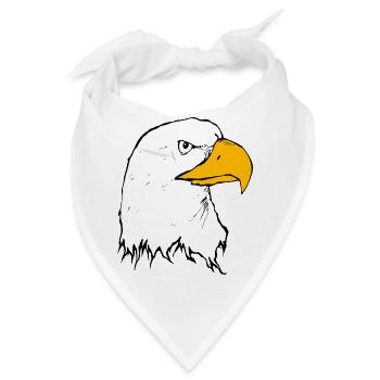 adler eagle bussard falke habicht hawk falcon17 - Bandana - Weiß - Vorne