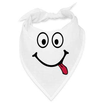 smiley - Bandana - Weiß - Vorne