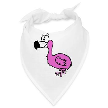 Flamingo - Bandana - Weiß - Vorne