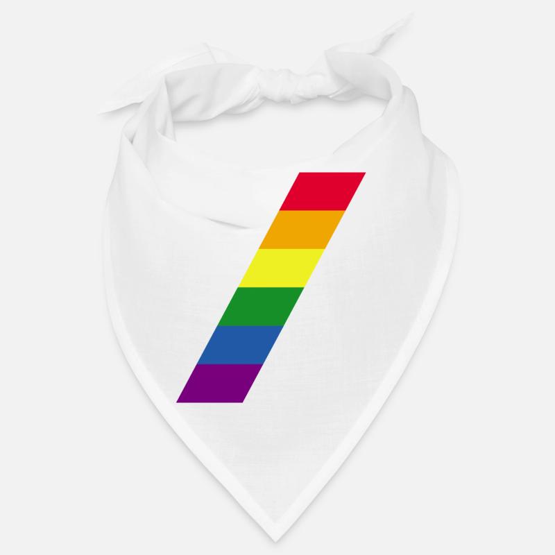 Rainbow / Regenbogen / Peace / Pride / Gay / LGBT - Bandana - Weiß