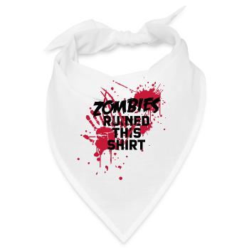 zombies runied this shirt - zombie blutflecken - Bandana - Weiß - Vorne