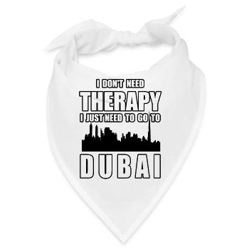 THERAPIE DUBAI Lustig Urlaub Geschenk - Bandana - Weiß - Vorne