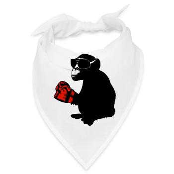 boxer monkey - Bandana - Weiß - Vorne