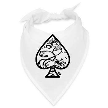 Ace of Spades von dk - Bandana - Weiß - Vorne