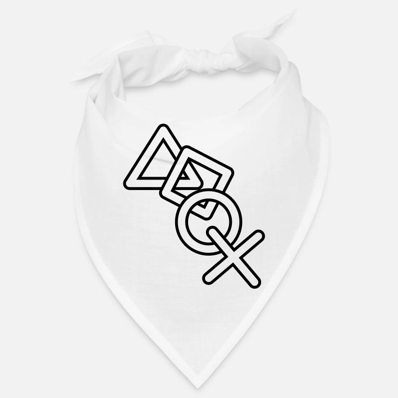 frame silhouette cool X square triangle icons contr Bandana