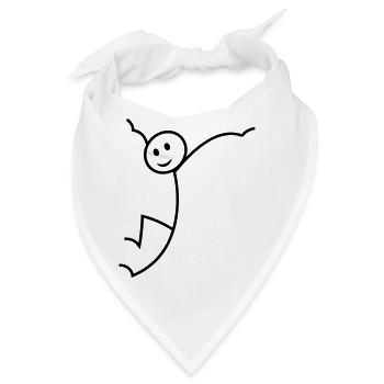 Strichmännchen - Bandana - Weiß - Vorne