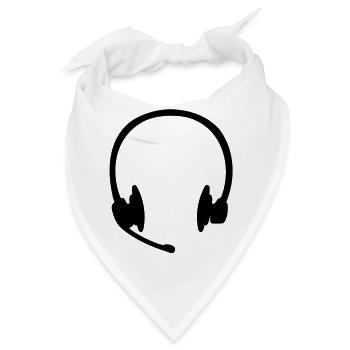 Headset Kopfhörer - Bandana - Weiß - Vorne