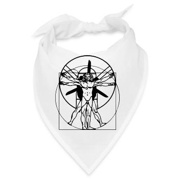 Leonardo da Vinci Vitruvian PPG Man - Bandana - Weiß - Vorne