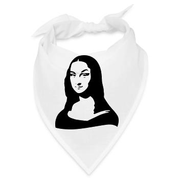 Mona Lisa Original -vor der Augenbrauen Entfernung - Bandana - Weiß - Vorne