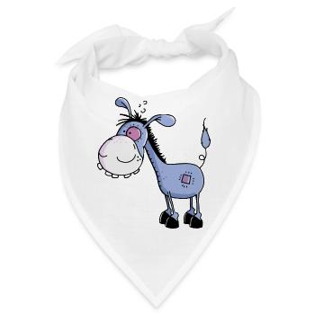 Esel - Langohresel - Eselchen - Bandana - Weiß - Vorne
