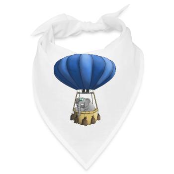 Ballon Cartoon - Heißluftballon - Bandana - Weiß - Vorne