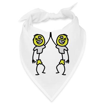 Two Friends - Bandana - Weiß - Vorne